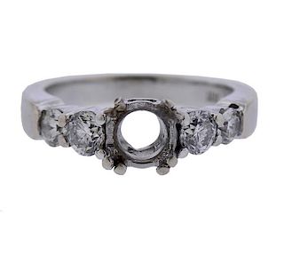 18k Gold Diamond Engagement Ring  Setting 