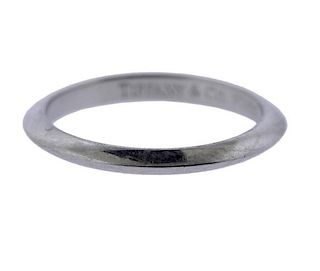 Tiffany &amp; Co Platinum Knife Edge Wedding Ring 