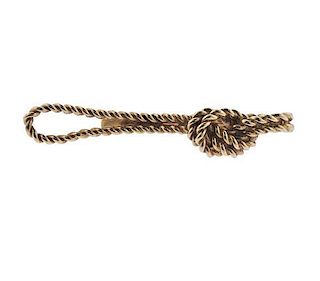 Tiffany &amp; Co 14K Gold Knot Tie Clip