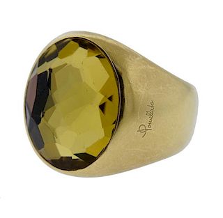 Pomellato Narciso 18K Gold Quartz Ring