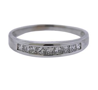 14k Gold Diamond Half Band Wedding Ring 
