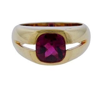 Tiffany &amp; Co 18K Gold Pink Stone Ring