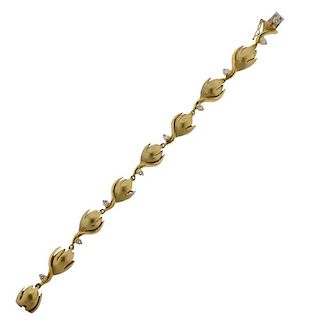 Na Hoku 18k Gold Diamond Bracelet 