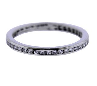 Tiffany &amp; Co Platinum Diamond Eternity Wedding Ring 