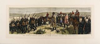 1879 Colored Engraving "The Capture of Cetewayo"