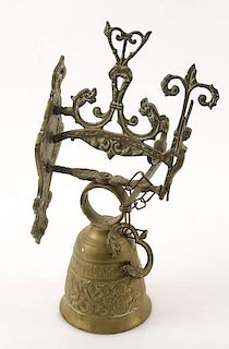 Heavy Cast Bronze Monastery Bell w/Latin Text