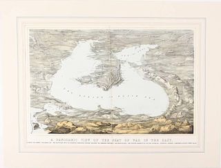 19th C. English Lithograph, Map of War in the East