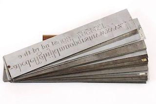 Group of 30 Pantograph Engraved Steel Plates