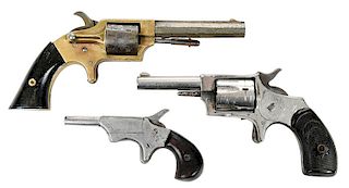 Three Small Spur Trigger Pistols