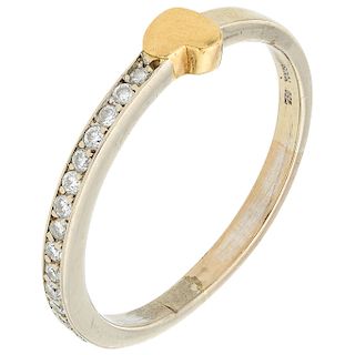 TOUS diamond 18K white and yellow gold ring.