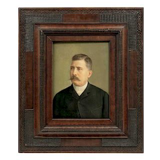 JOSE MARIA VELASCO (MEX., 1840-1912). PORTRAIT OF MR. PORFIRIO DIAZ. 