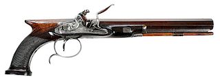 Fine Georgian W.A. Beckwith Flintlock Pistol