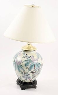 Porcelain Vase Converted to Table Lamp, 20th C.