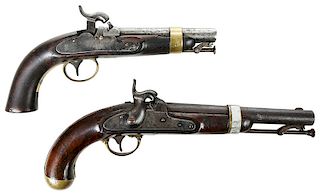Two Percussion Pistols H Aston, N. P. Ames