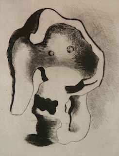 Jacques Lipchitz drypoint and roulette