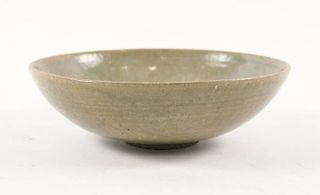 Korean Koryo Style Celadon Glazed Pottery Bowl
