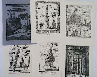 Eugene Berman 6 lithographs