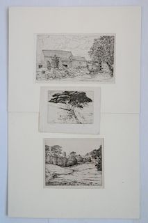 Ernest Haskell 3 etchings