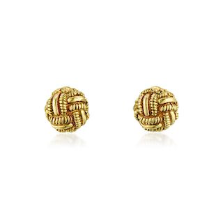 A Pair of 14K Gold Earrings