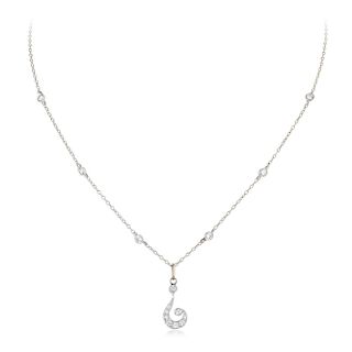 A 14K Gold Diamond Necklace