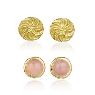 Two Pairs of Gold Earclips