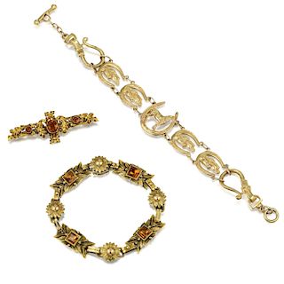 A Group of Antique 14K Gold Jewelry