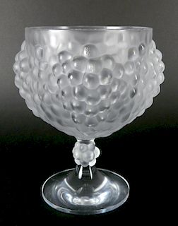 Lalique frosted and molded glass punchbowl