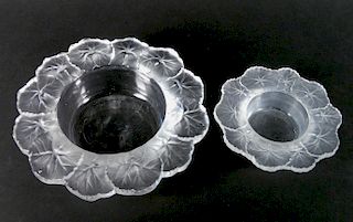 2 Lalique glass bowls