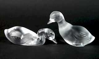 2 Baccarat Crystal ducks