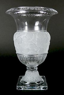 Lalique style glass vase