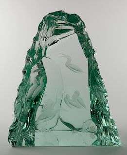 Paul Hoff- Kosta Art Glass sculpture
