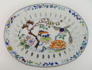 Davenport stoneware reticulated platter