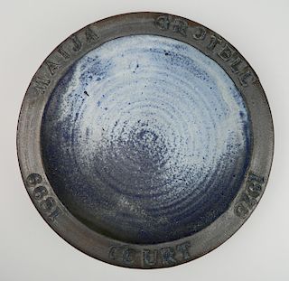20th c. Contemporary ceramic charger