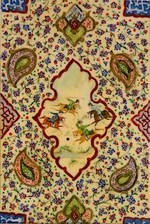 Persian painted plaque