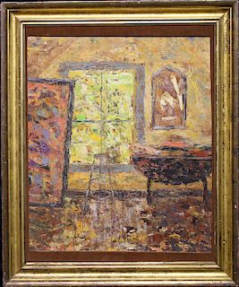Schwartz, Signed 20th C. Impressionist Interior
