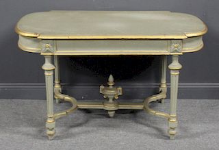 Antique Louis XV 1 Style 1 Drawer Desk Painted