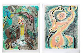 Two Andre Masson Surrealist Works, Unframed