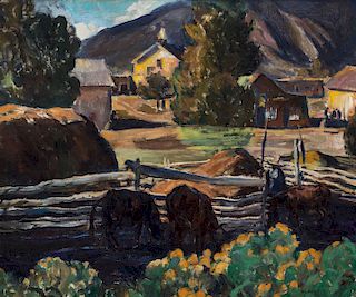 CHARLES WILIMOVSKY (1885-1974) OIL ON CANVAS