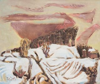 KARL MATTERN (1892-1969) OIL ON ARTIST'S BOARD