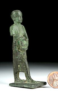 Egyptian Bronze Figure- Priest of Thoth / Baboon Figure
