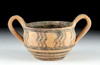 Greek Boeotian Archaic Pottery Kantharos
