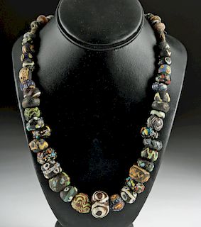 Superb Roman / Byzantine Glass Bead Necklace