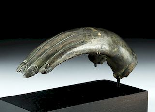 19th C. Thai Silver & Iron Buddha Hand