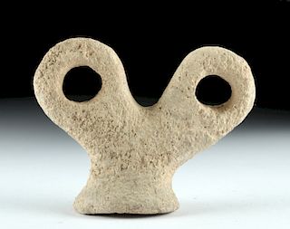 Ancient Tell Brak Uruk Terracotta Eye Idol