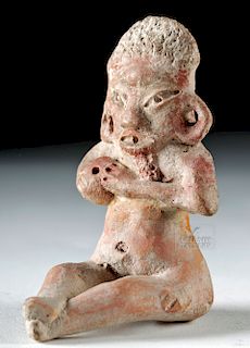 Tlatilco Pottery Seated Female Holding Vessel