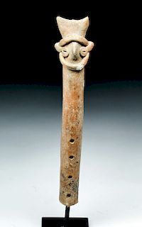 Colima Pottery Flute - Warrior