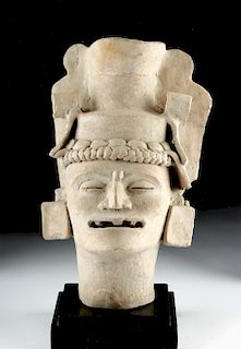 Pre-Columbian Vera Cruz Ceramic Head of Xipi Totec