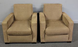 Custom Upholstered Club Chairs.