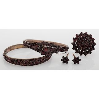 Collection of Bohemian Garnet Jewelry