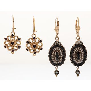 Victorian Earrings in Karat Gold and Gold Filled